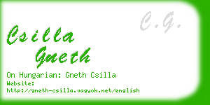 csilla gneth business card